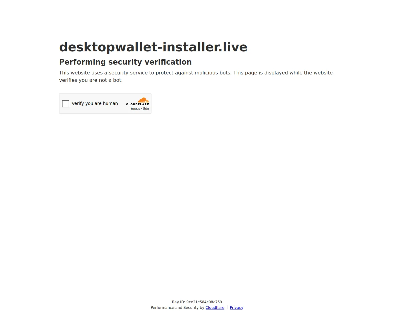 Screenshot of desktopwallet-installer.live