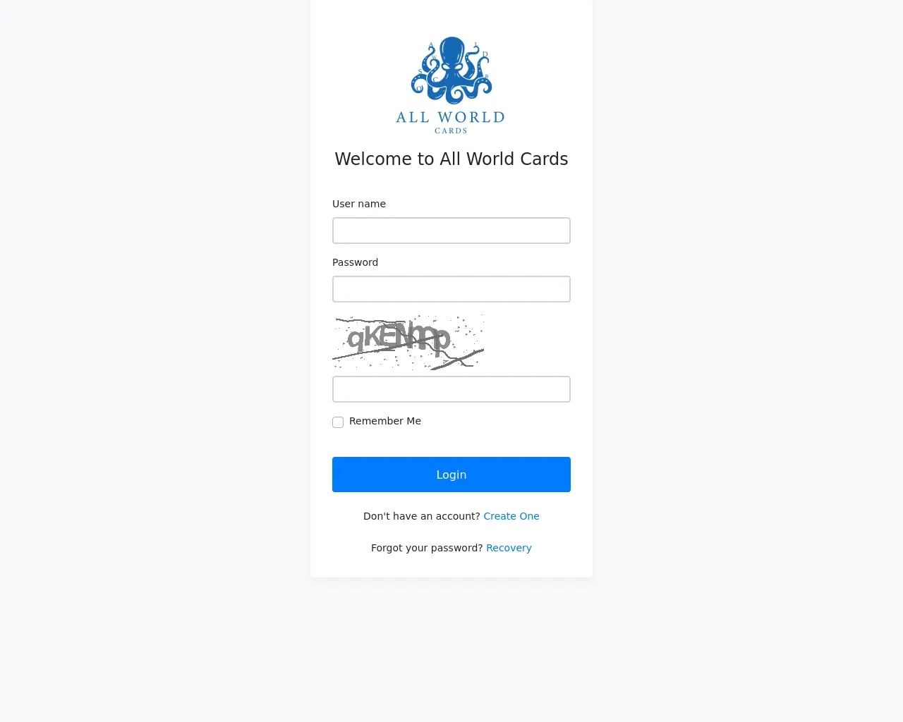 Screenshot of allworldcards.net