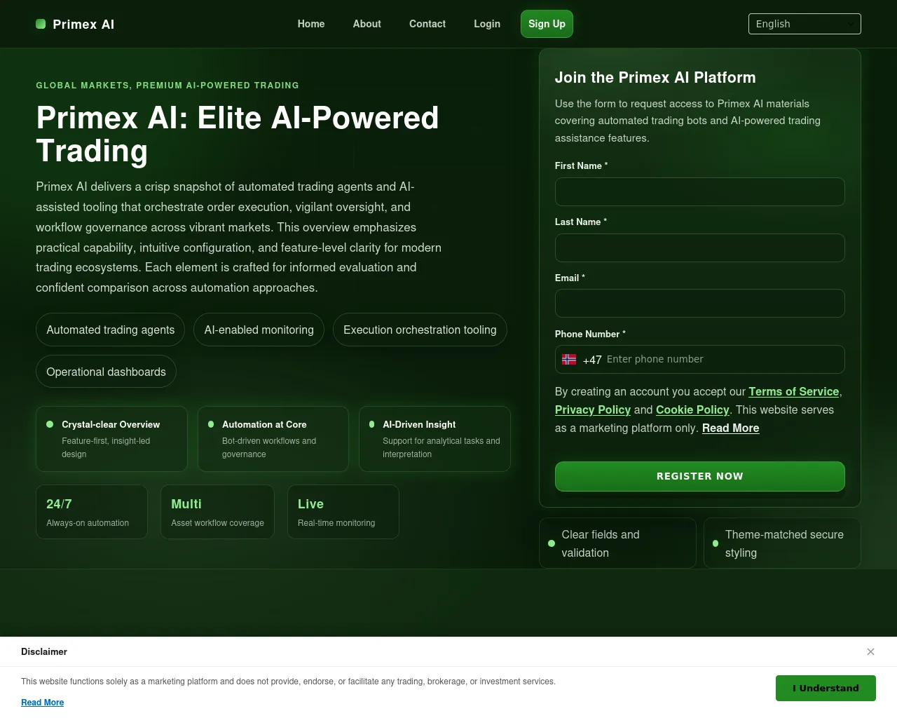 Screenshot of primexai.digital