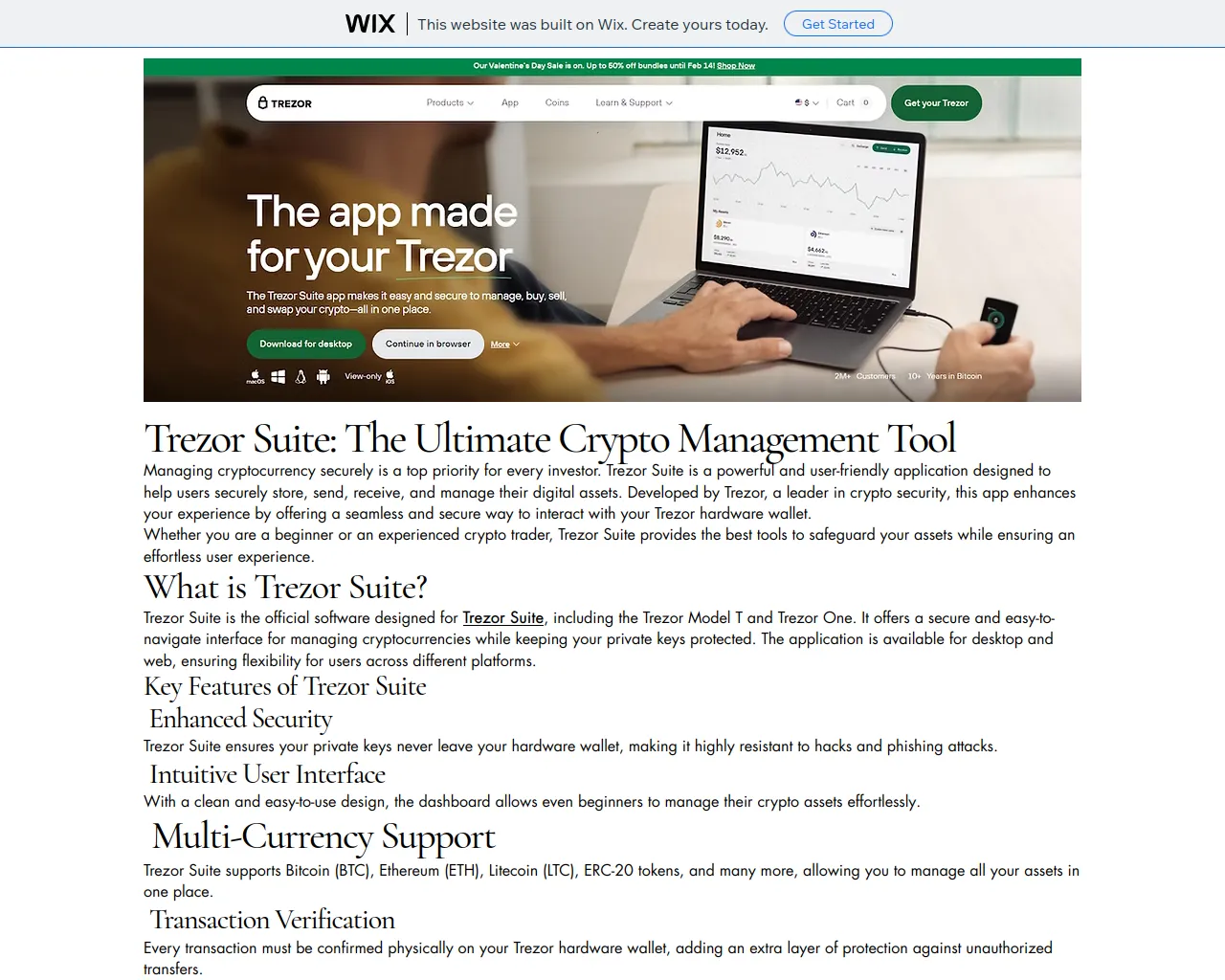 Screenshot of trezersuiite.wixsite.com