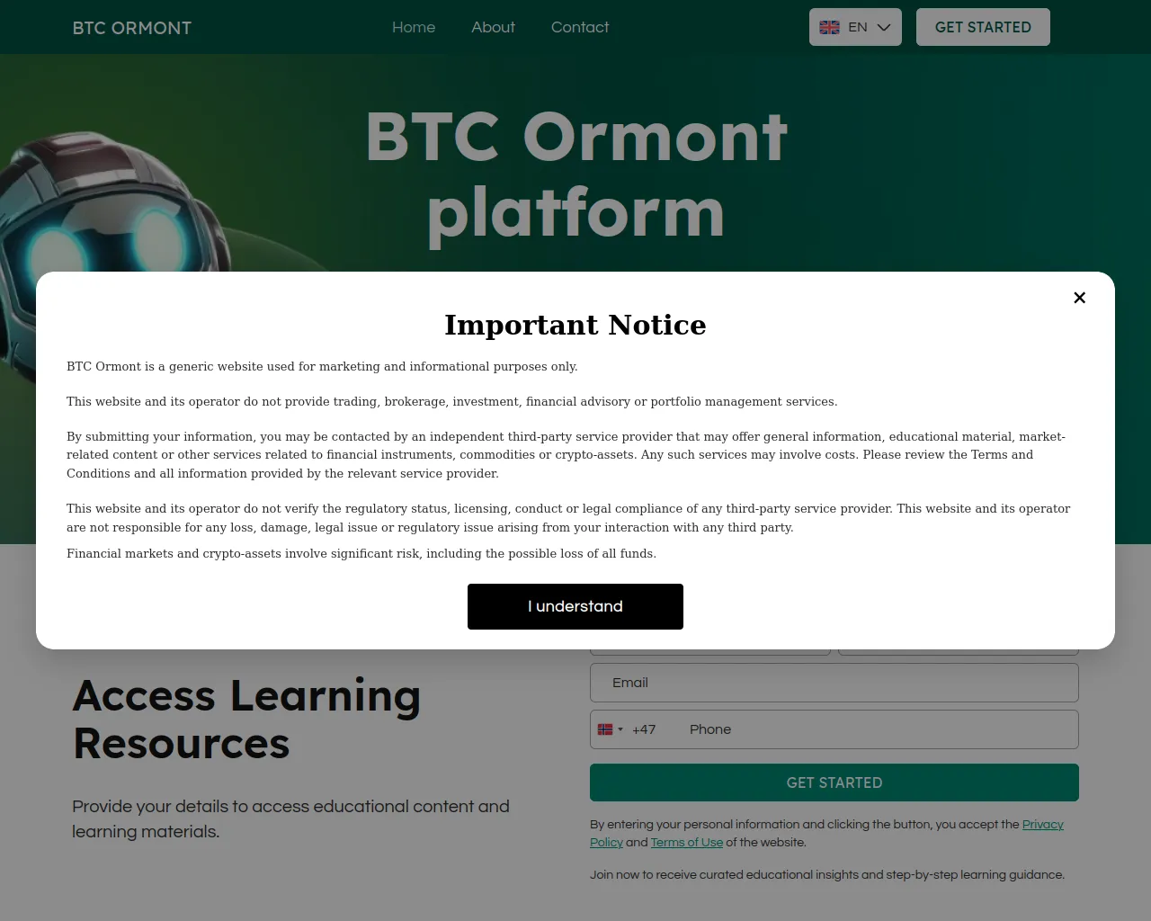 Screenshot of btcormont.live