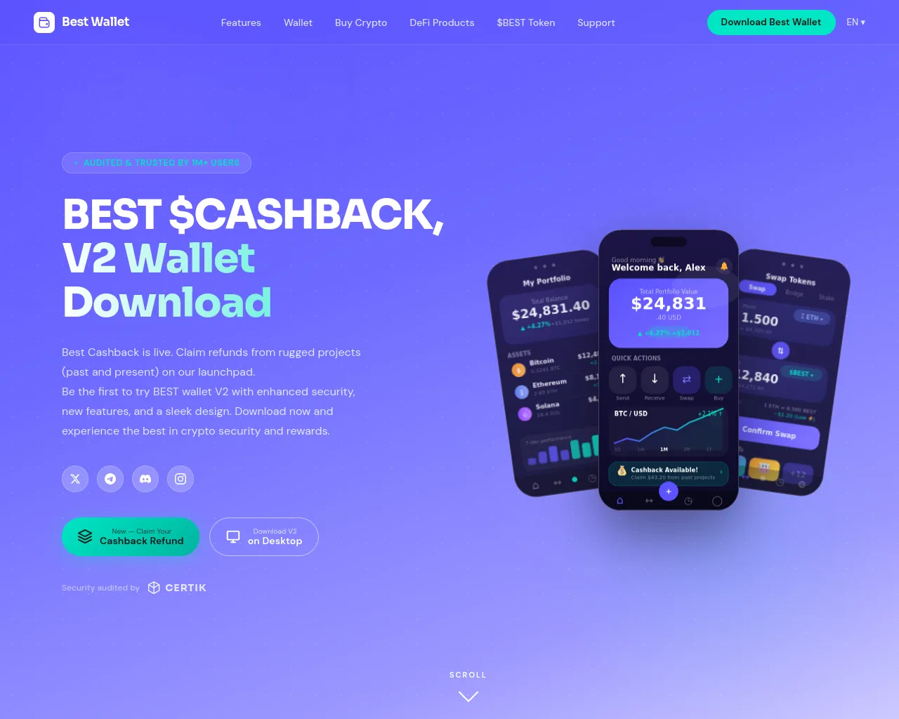 Screenshot of bestcashback.live