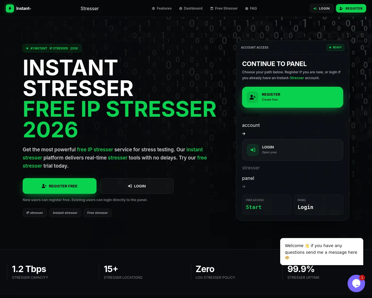 Screenshot of instant-stresser.net