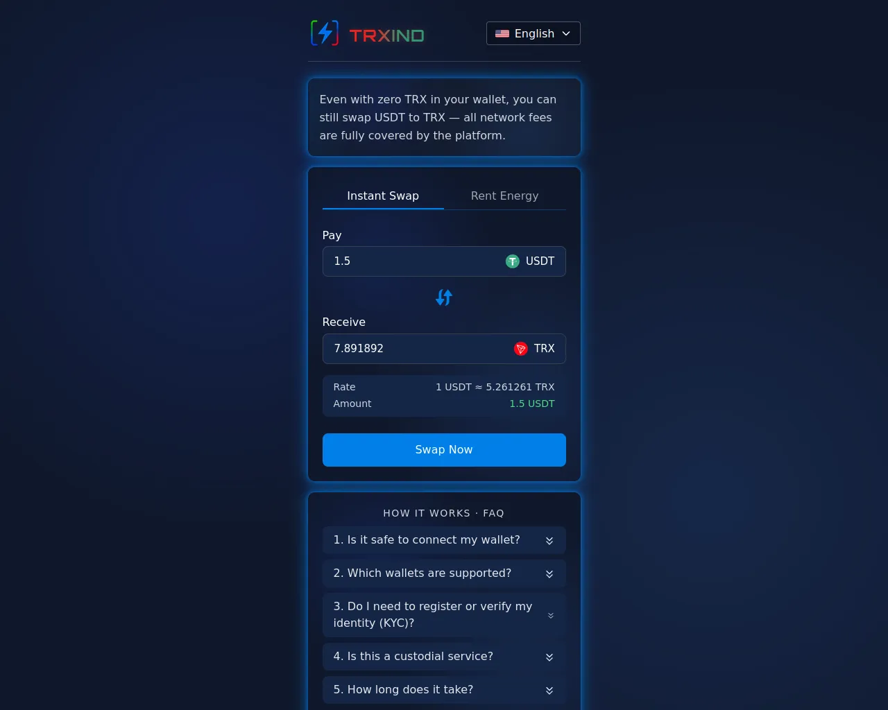 Screenshot of trxind.com