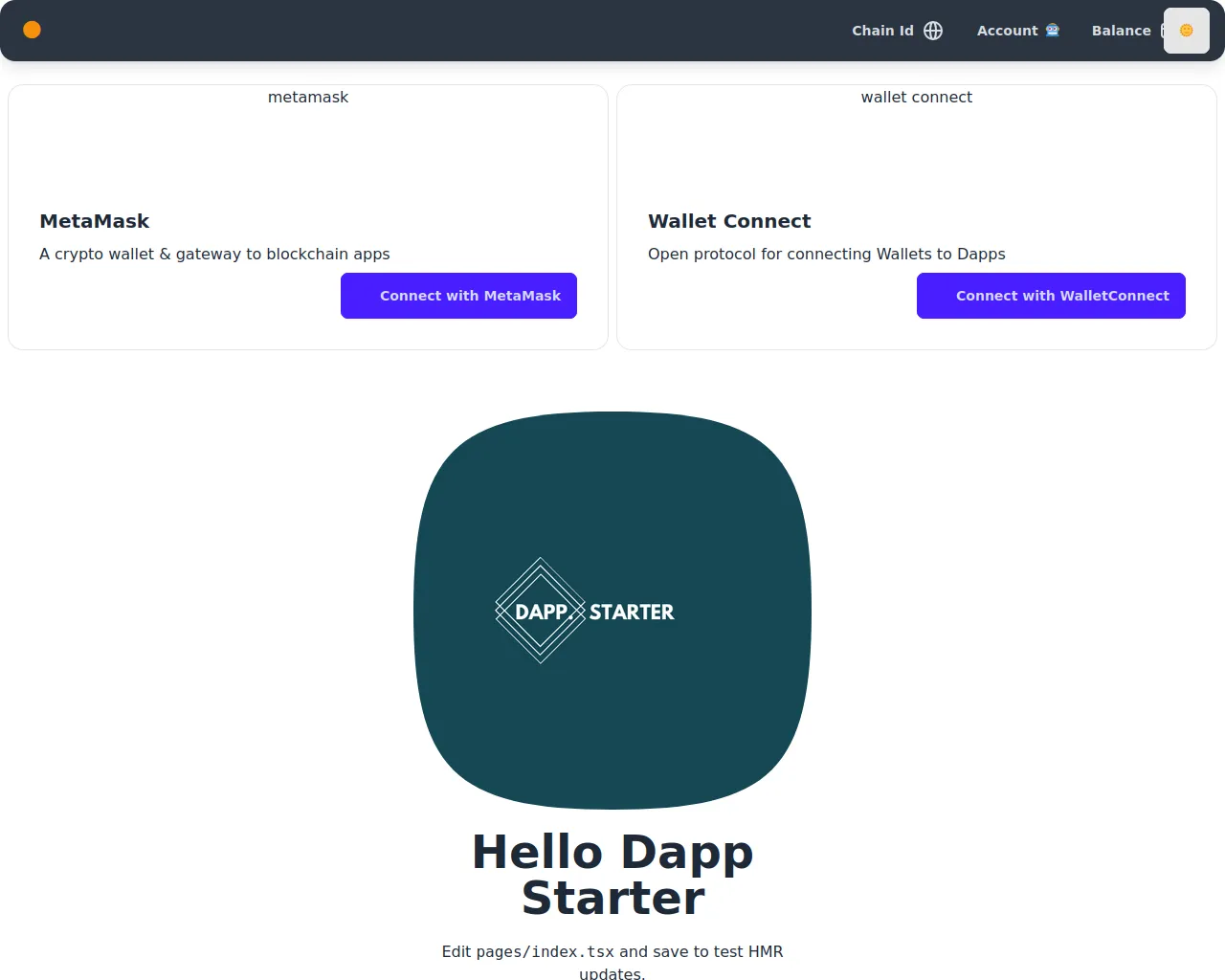 Screenshot of dapp-starter-pay3wfto1-dung-huynh-duc-kakas-projects.vercel.app