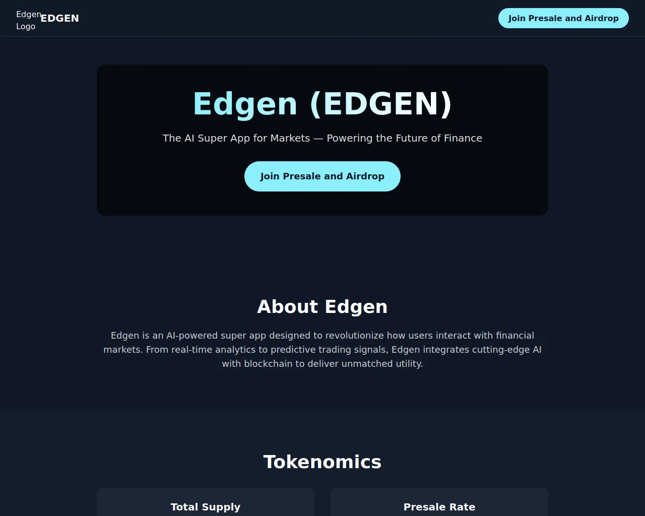Screenshot of edgenpresale.xyz