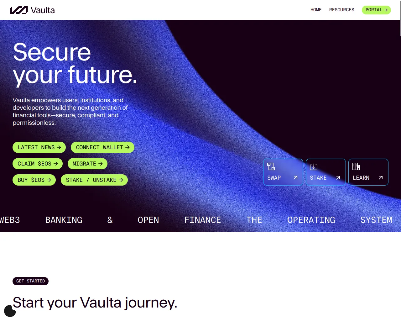 Screenshot of vaulta-migrate.xyz
