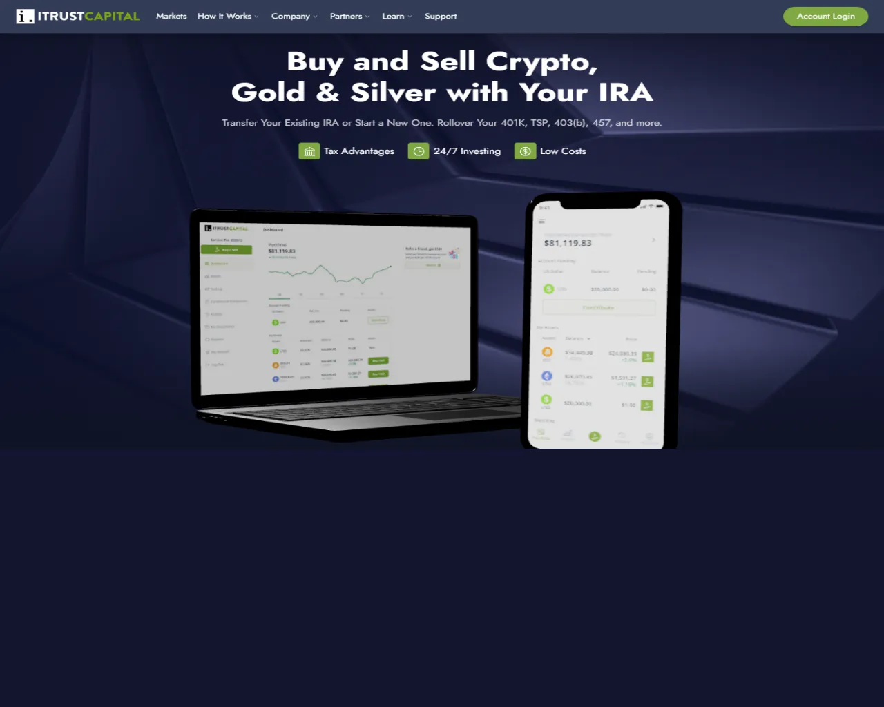 Screenshot of itrustcapitadllogin.webflow.io