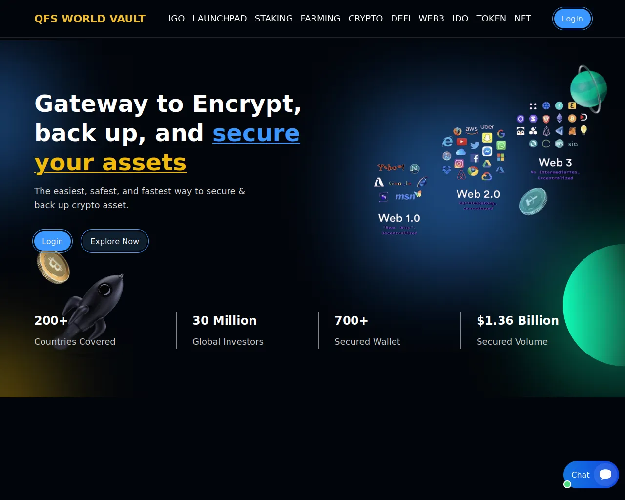 Screenshot of qfsworldvault.org