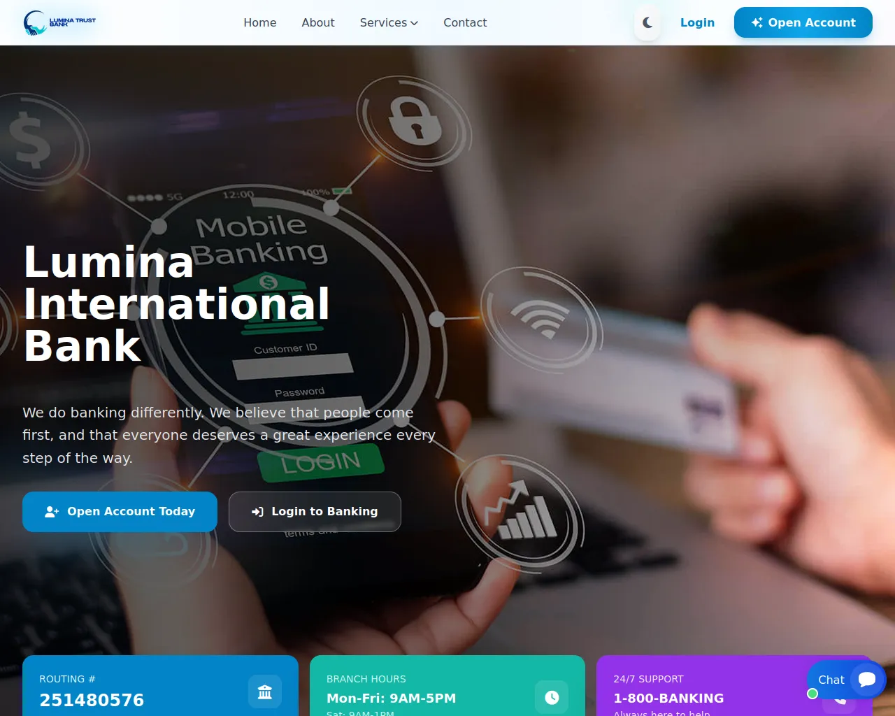 Screenshot of lumina-ib.org