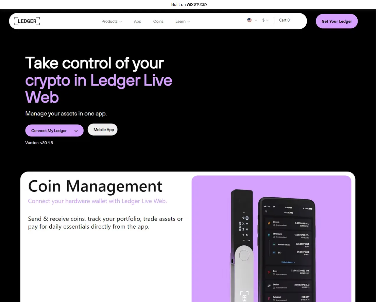 Screenshot of en-ledgr-strtcom.wixstudio.com