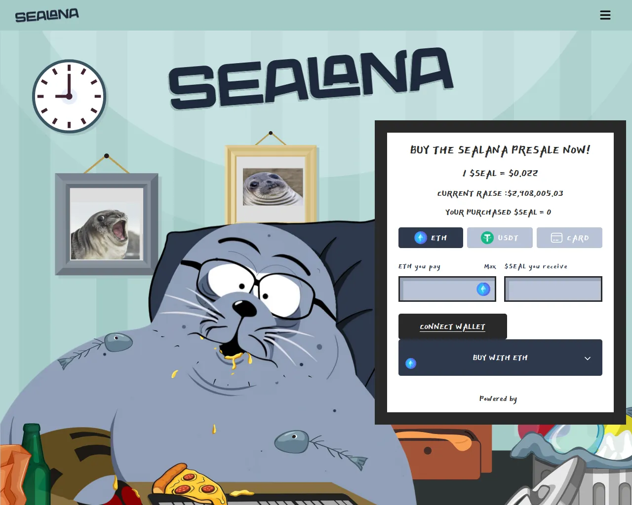 Screenshot of sealana-tokens.pages.dev