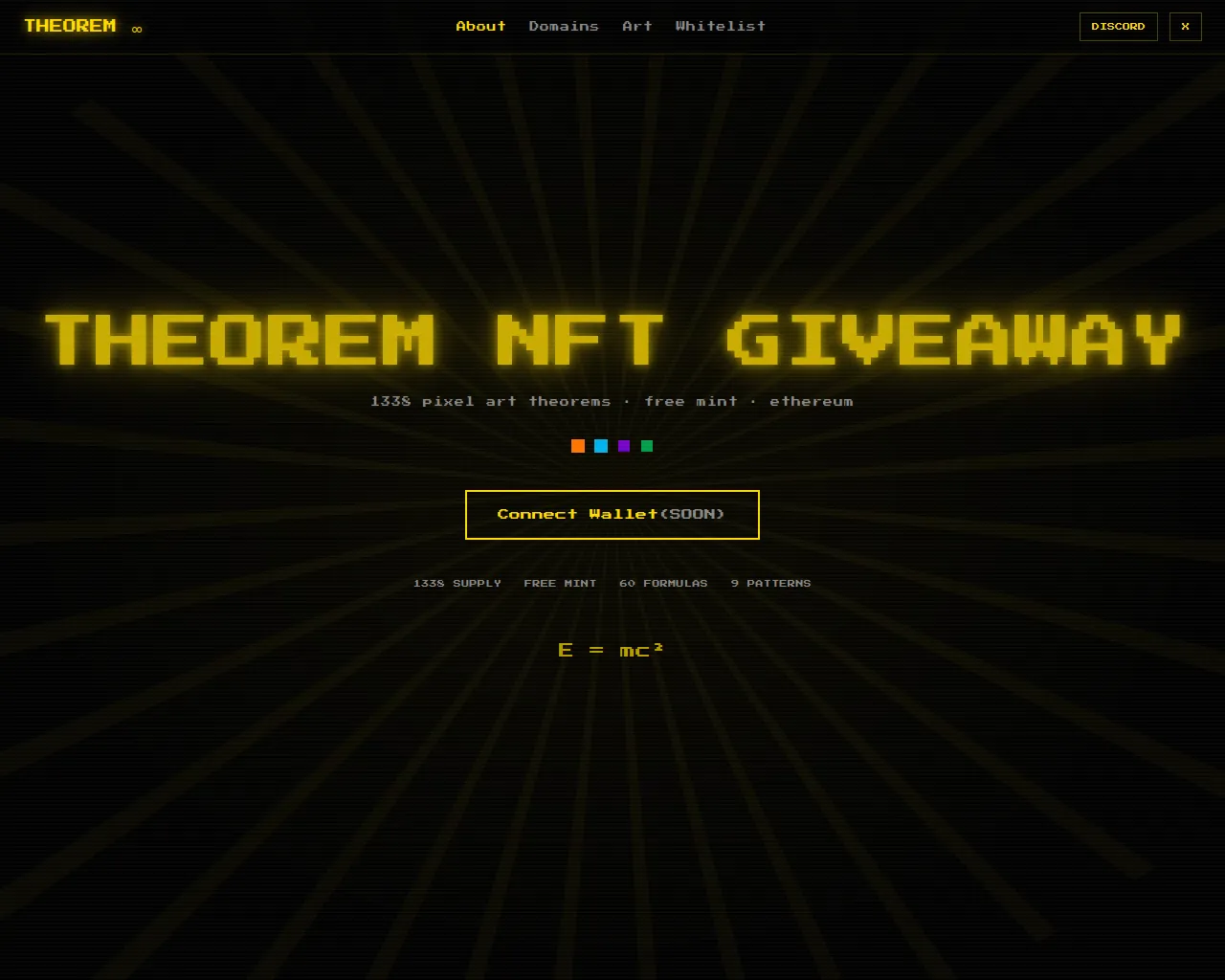 Screenshot of theorem-nfts.xyz