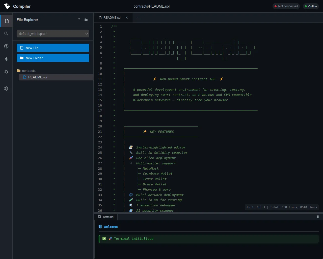 Screenshot of compilenow.io