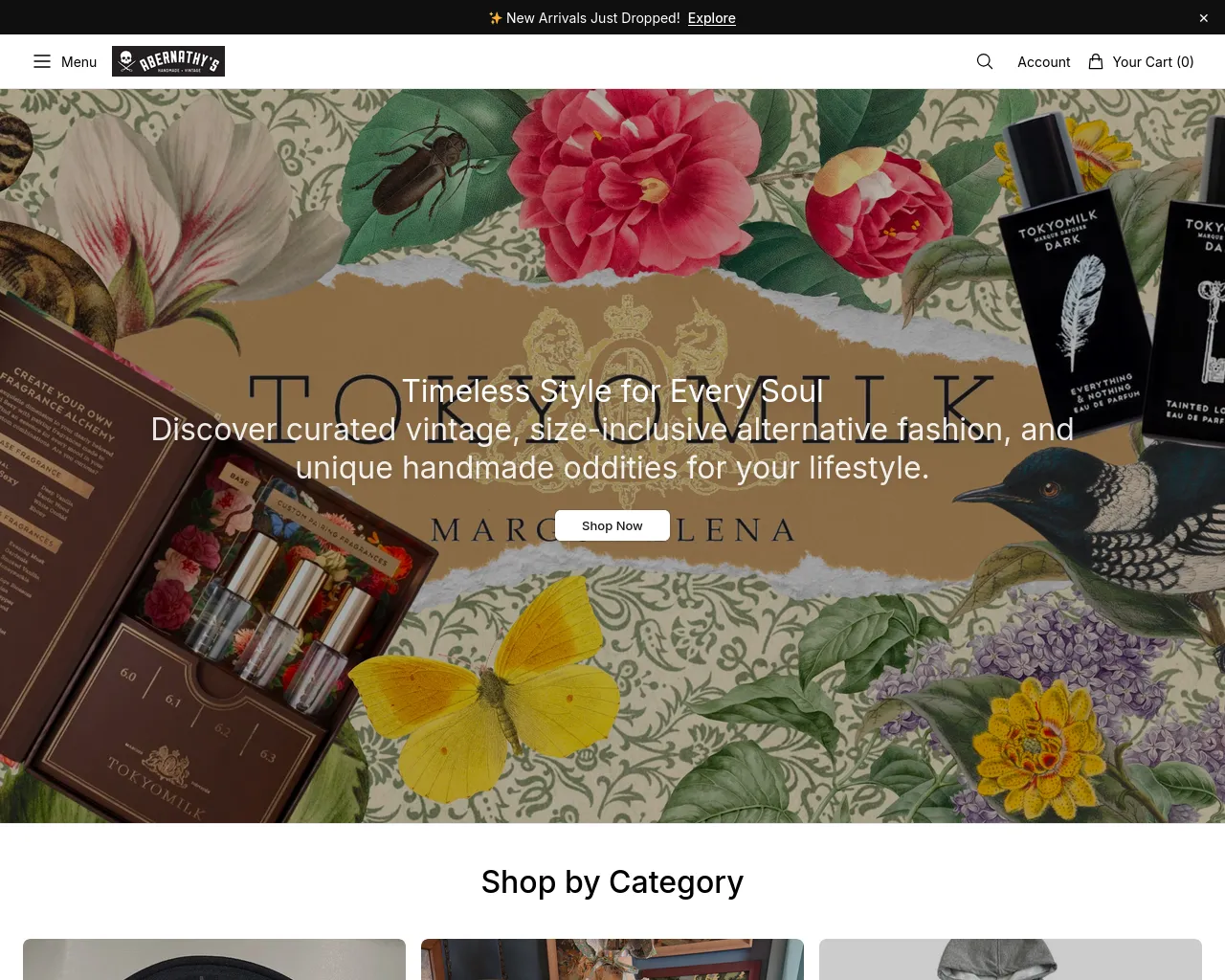 Screenshot of abernathyslabel.shop