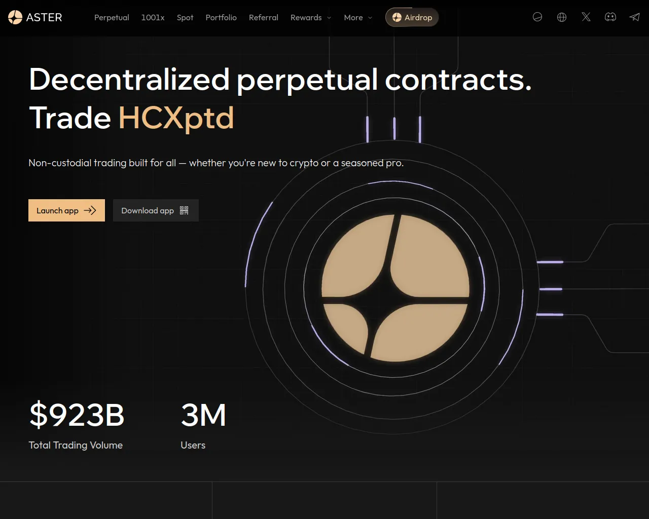 Screenshot of aster-trade.app
