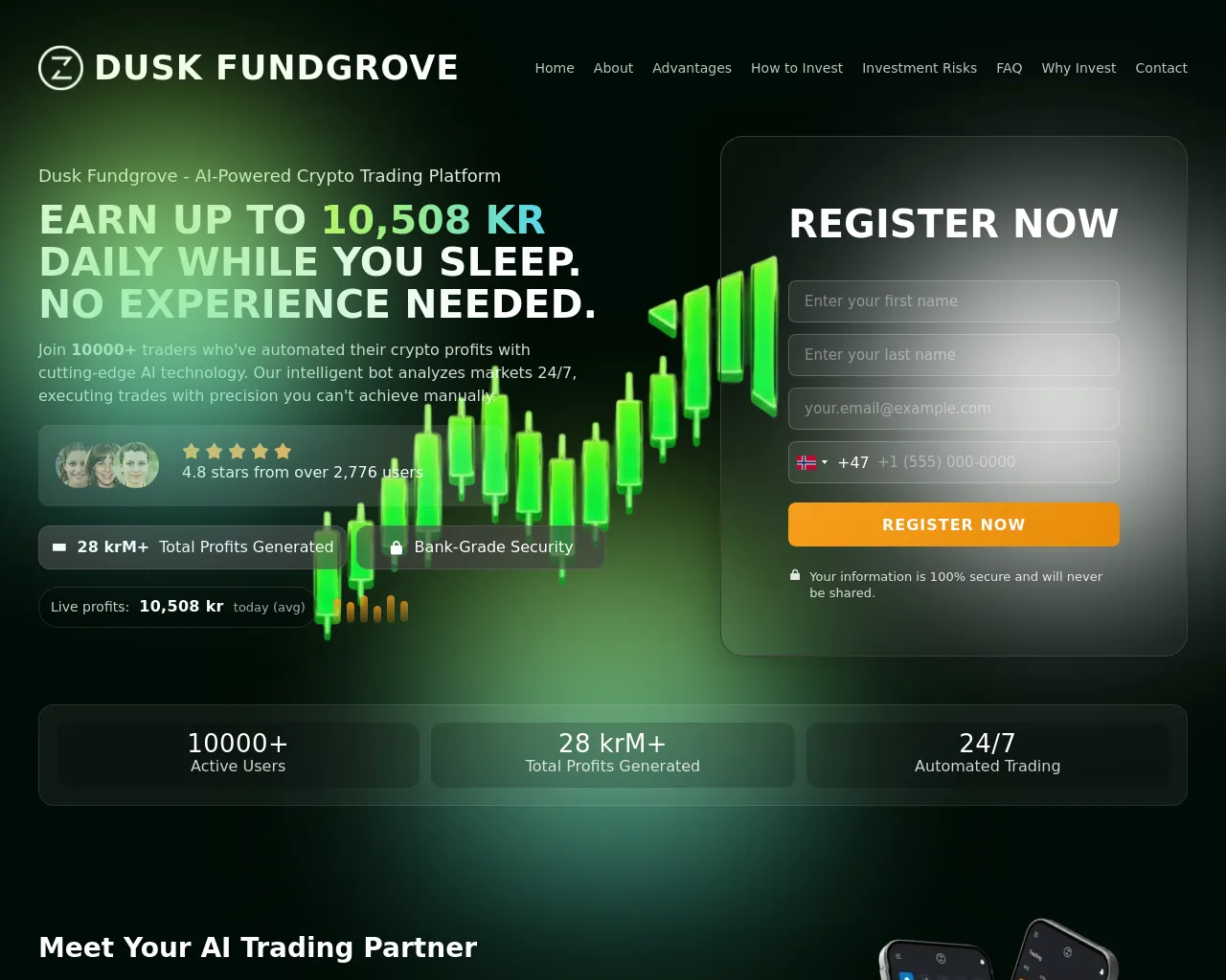 Screenshot of duskfundgrove.com