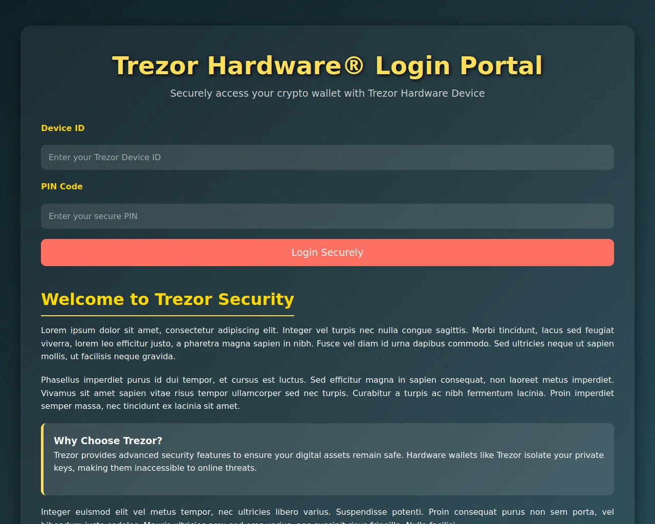 Screenshot of dev-trezr-hardwere.pages.dev