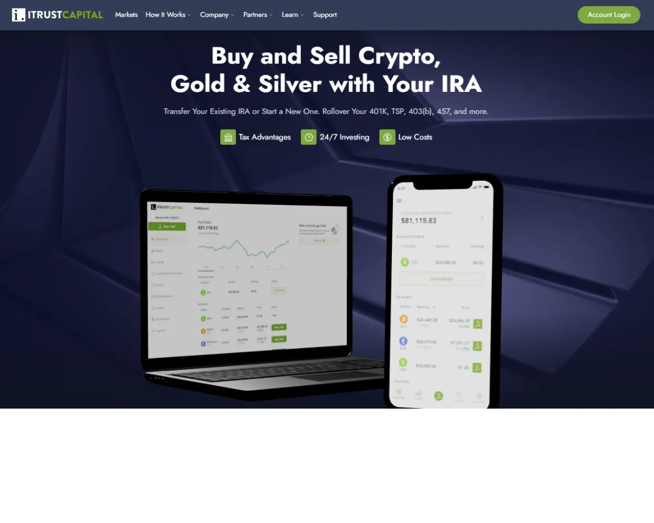Screenshot of itrfustcapitallogin.webflow.io