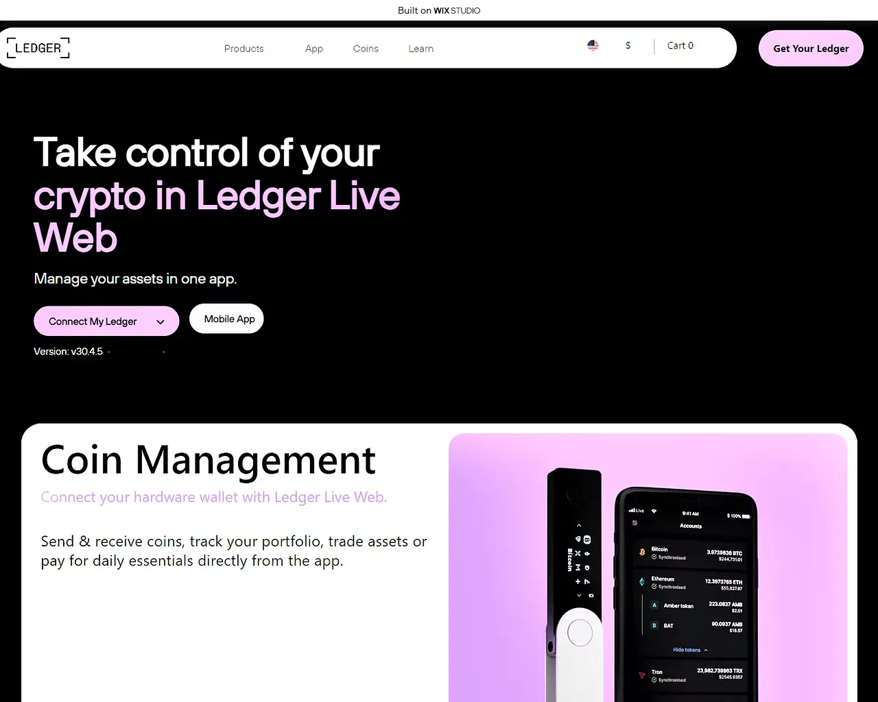 Screenshot of hubs-desktoplive.wixstudio.com