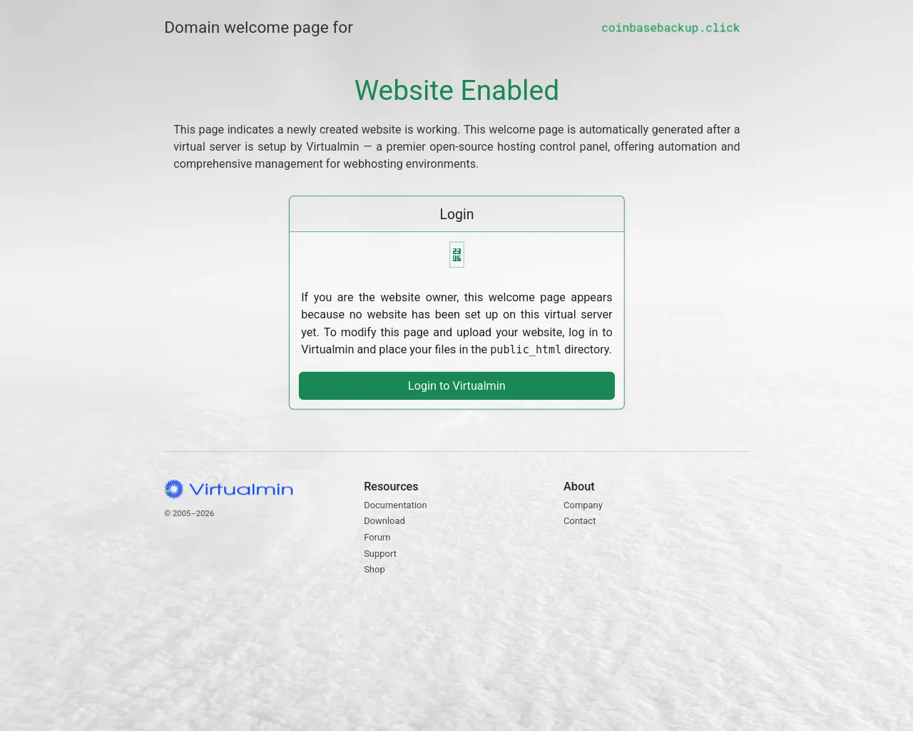 Screenshot of coinbasebackup.click