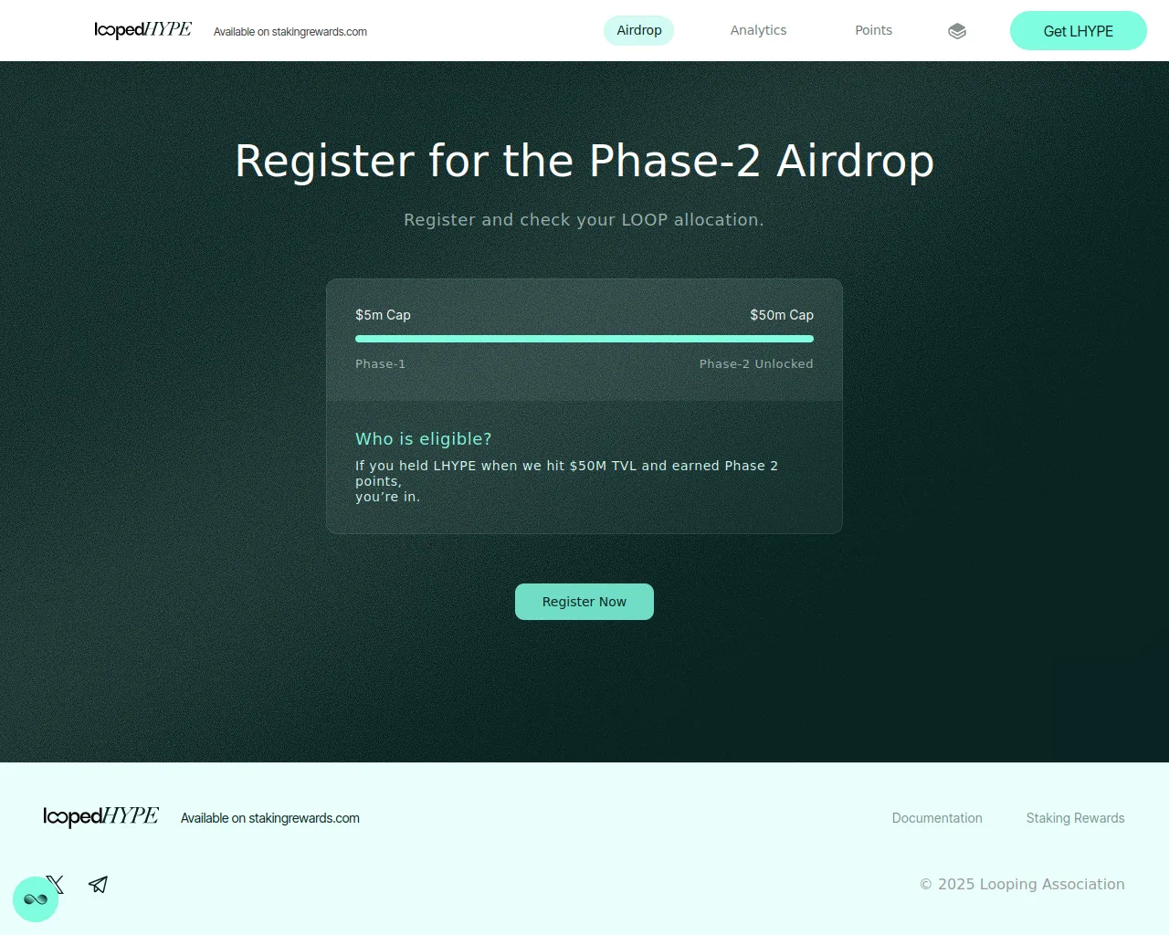 Screenshot of loopingcollect.org