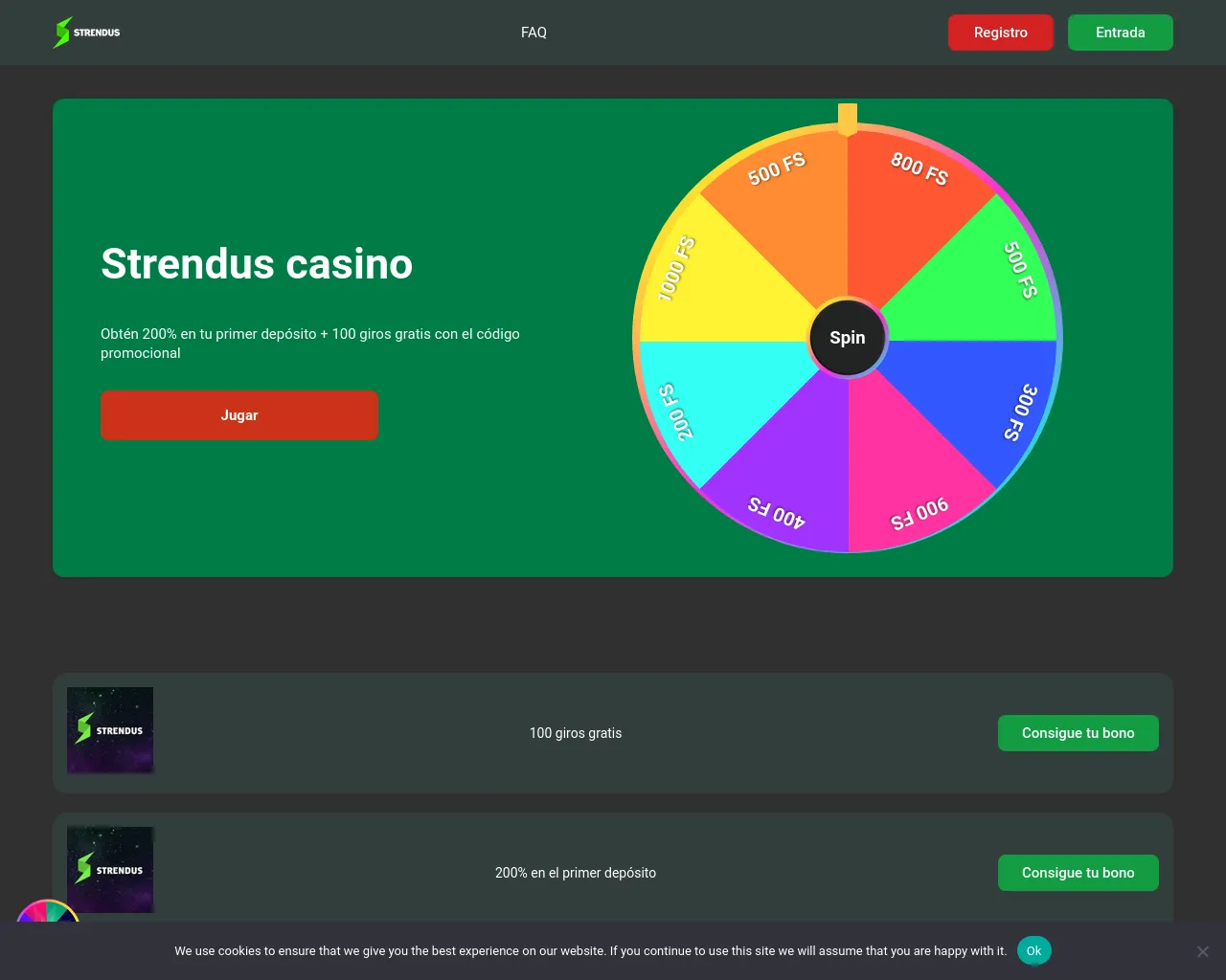 Screenshot of strendus-casinomx.com