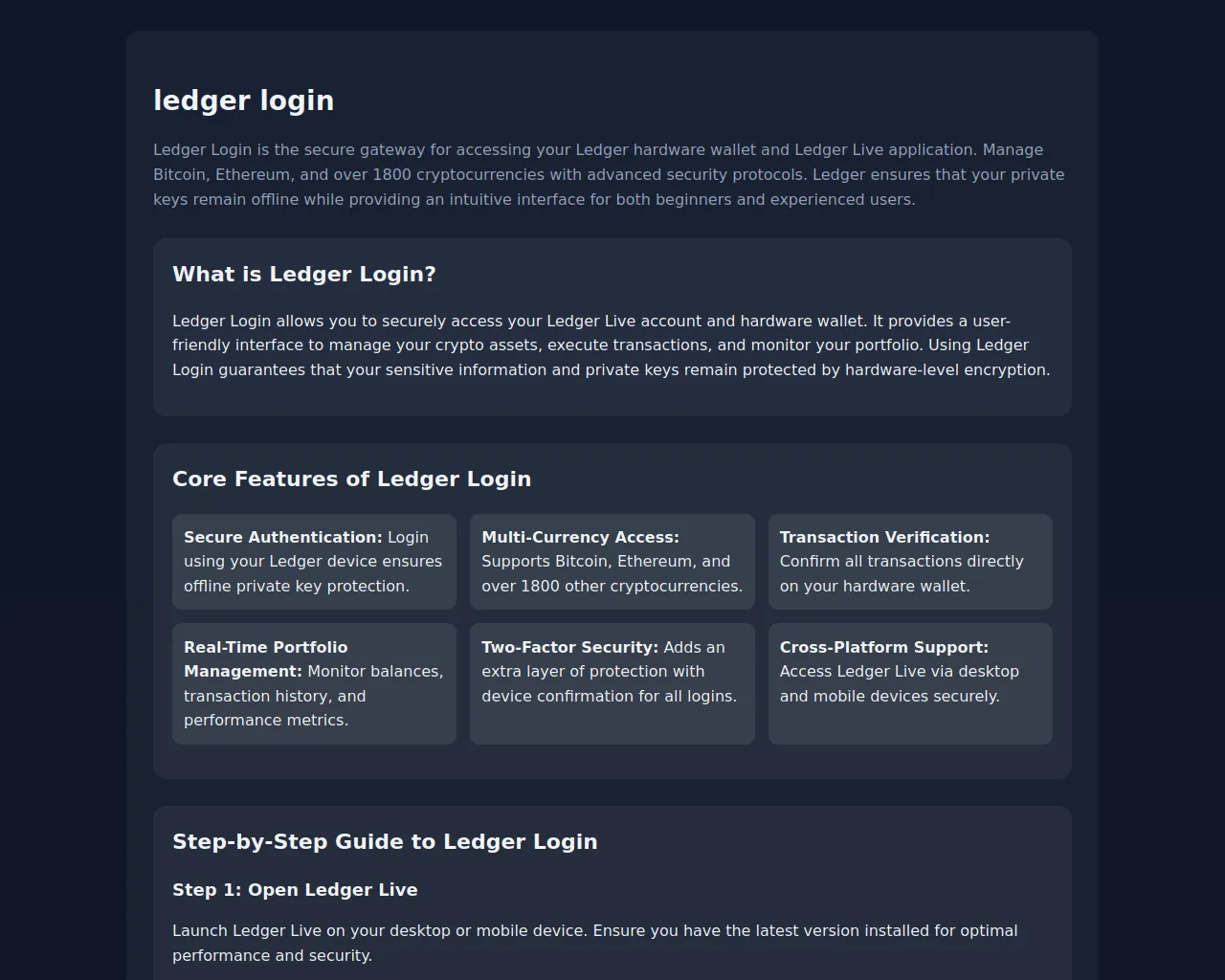 Screenshot of ledgelogn.pages.dev
