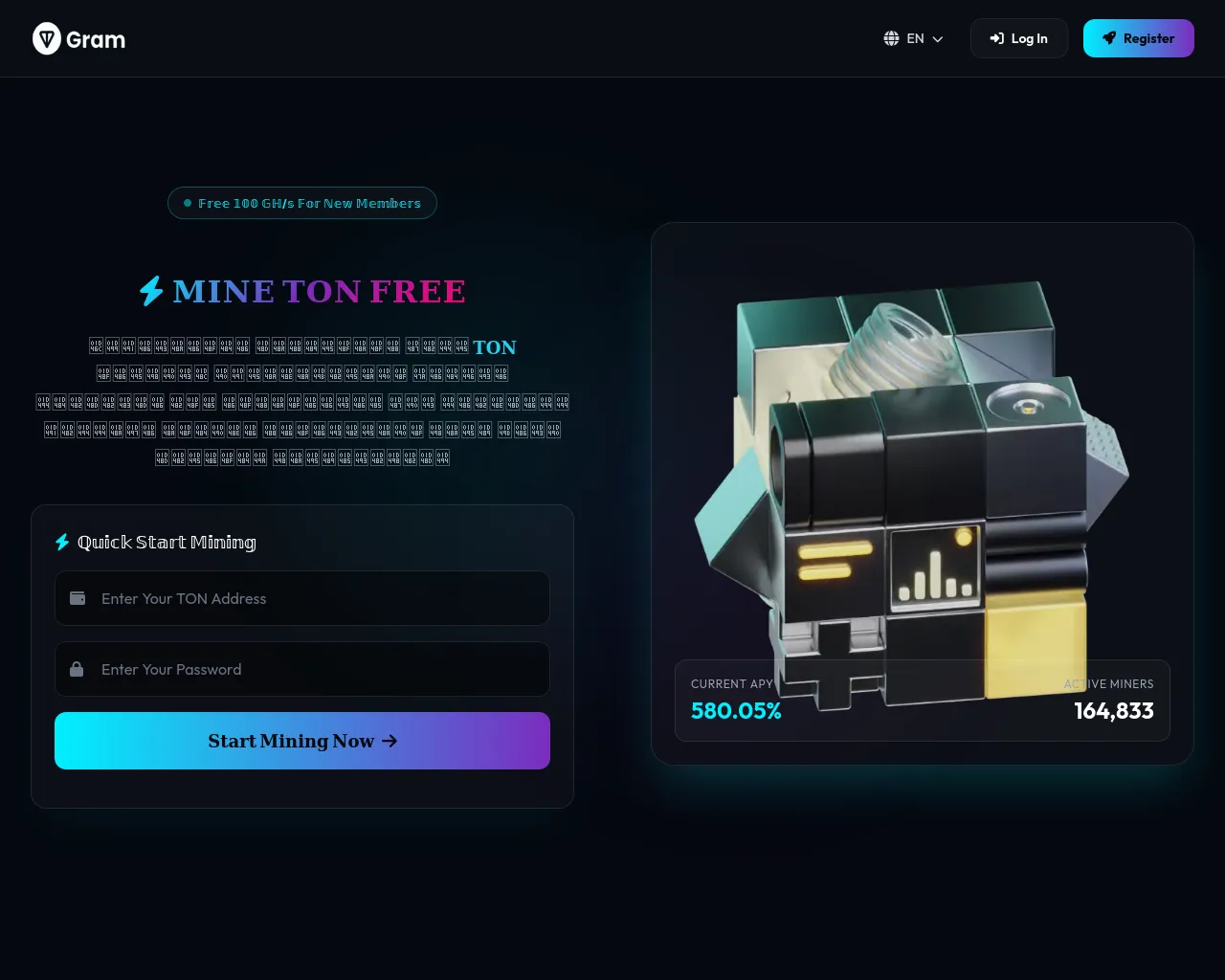 Screenshot of tonmine.pro