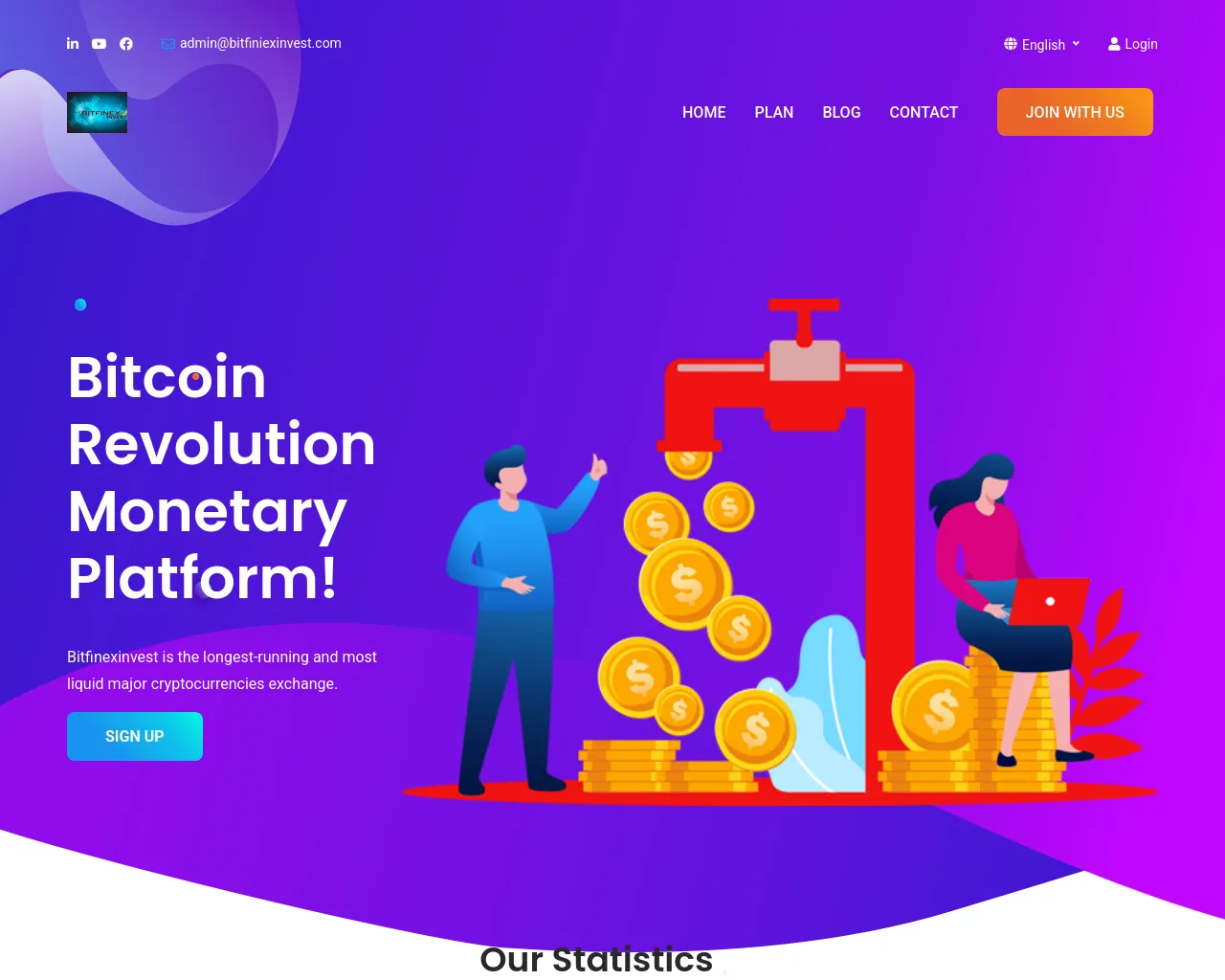 Screenshot of mail.bitfinexinvest.co