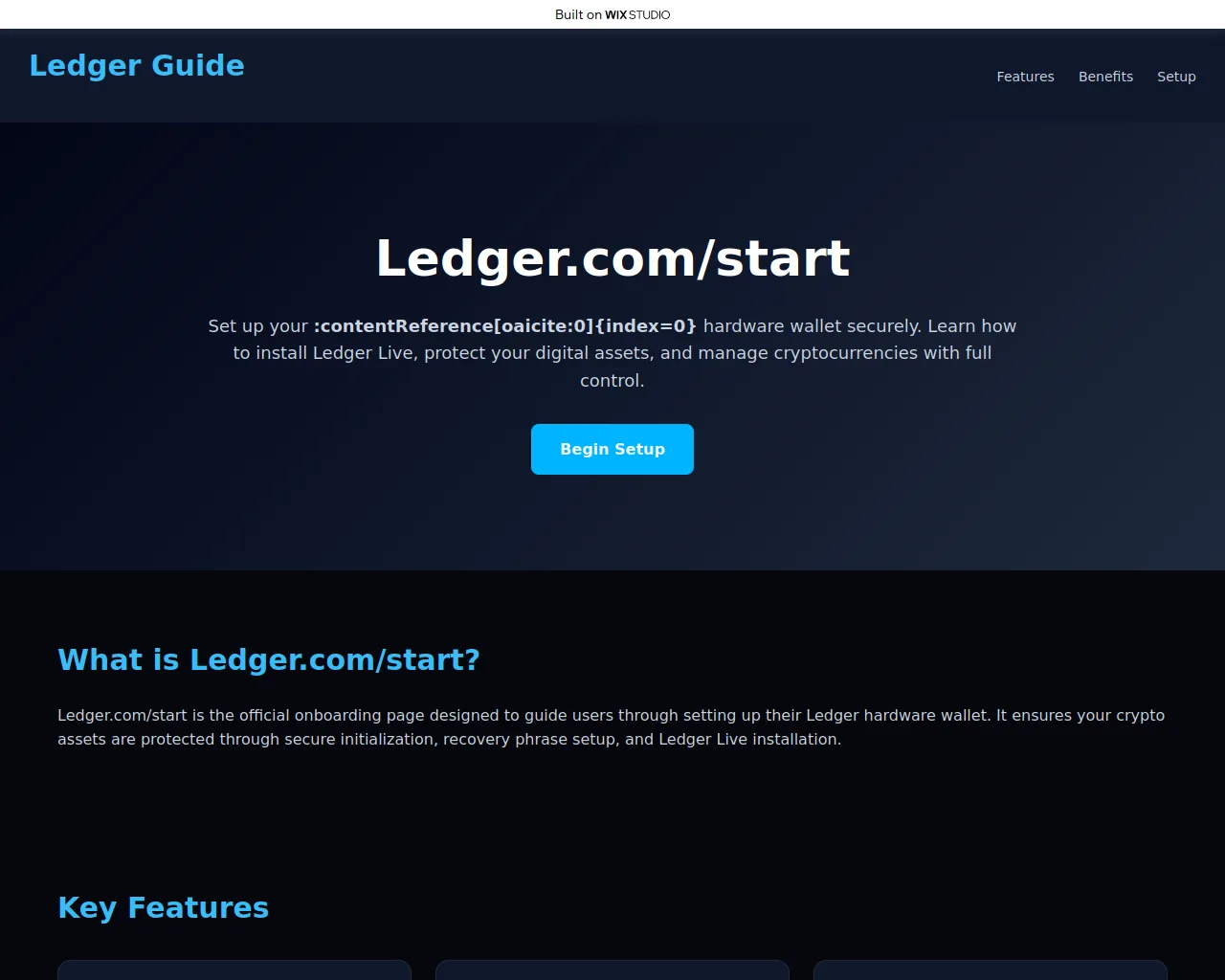 Screenshot of startaap-comledgr.wixstudio.com