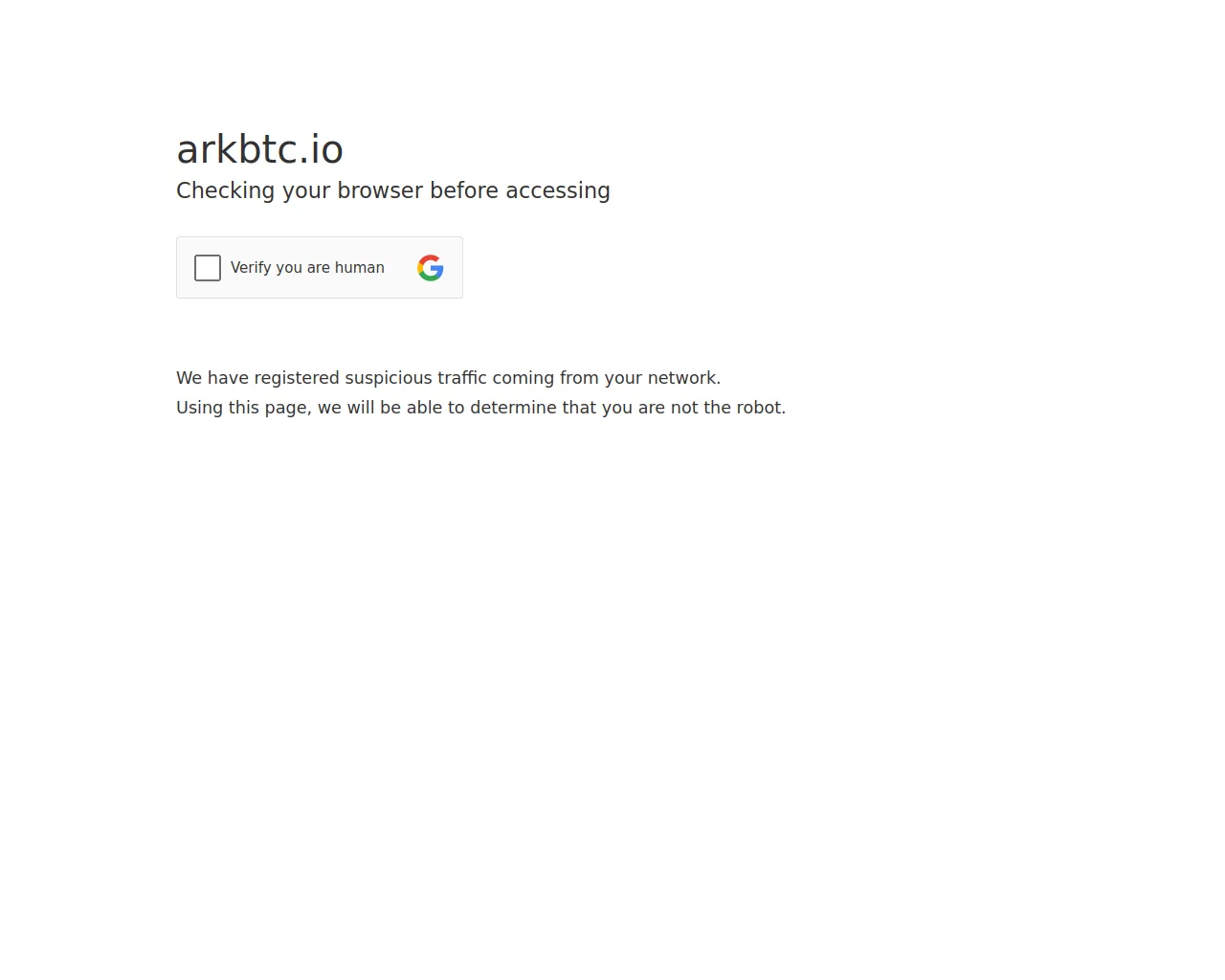 Screenshot of arkbtc.io