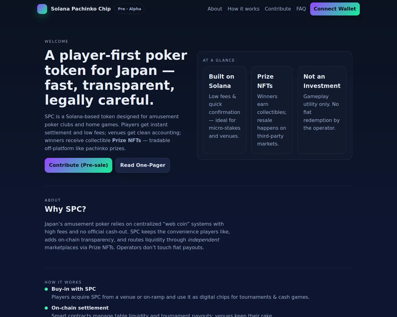 Screenshot of solanapachinko.org