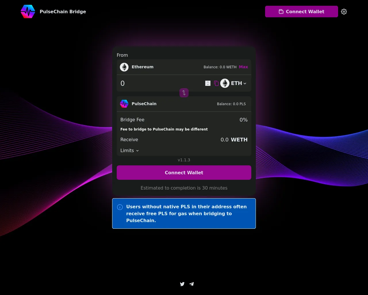 Screenshot of bridge.pulsechainapp.co
