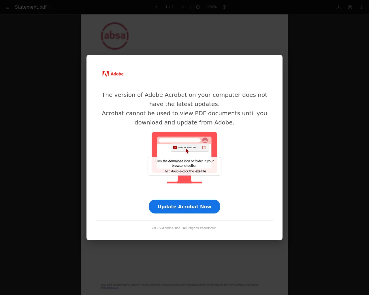 Screenshot of pdfreader.globalexshipping.com