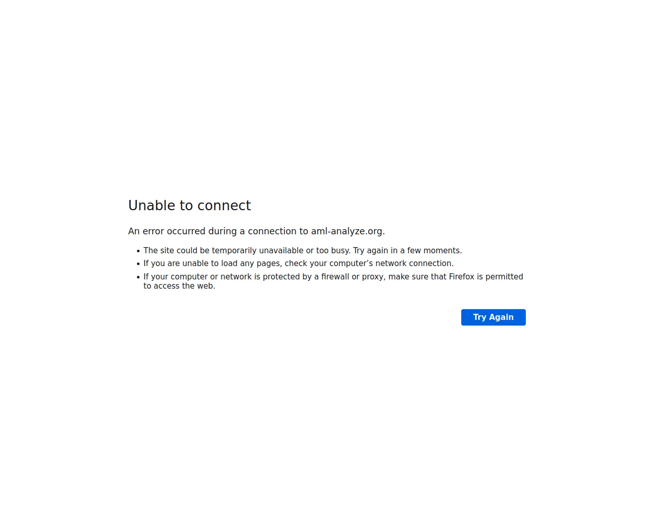 Screenshot of aml-analyze.org