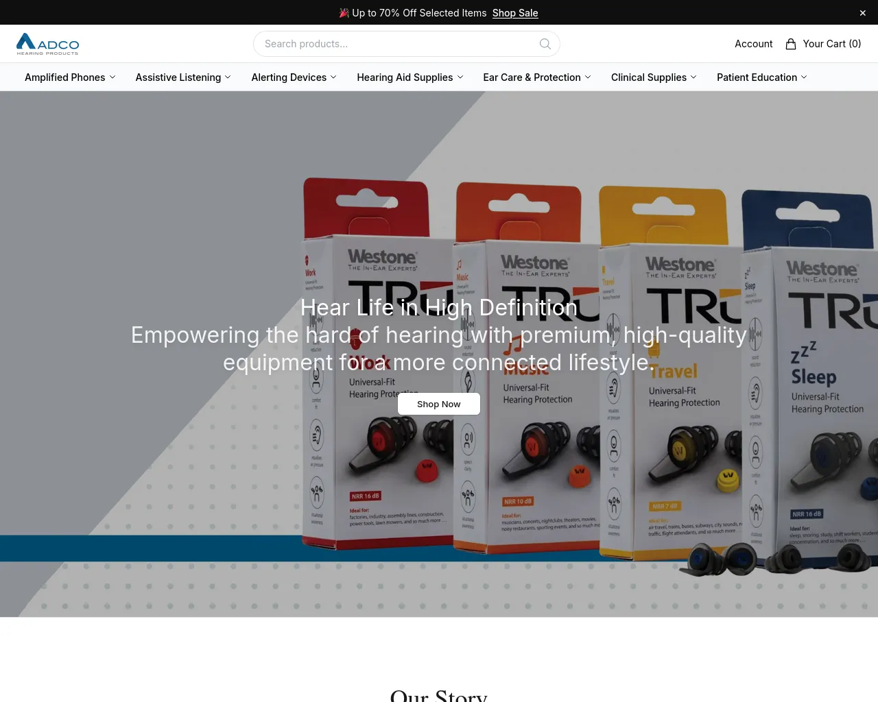 Screenshot of adcohearinghq.shop