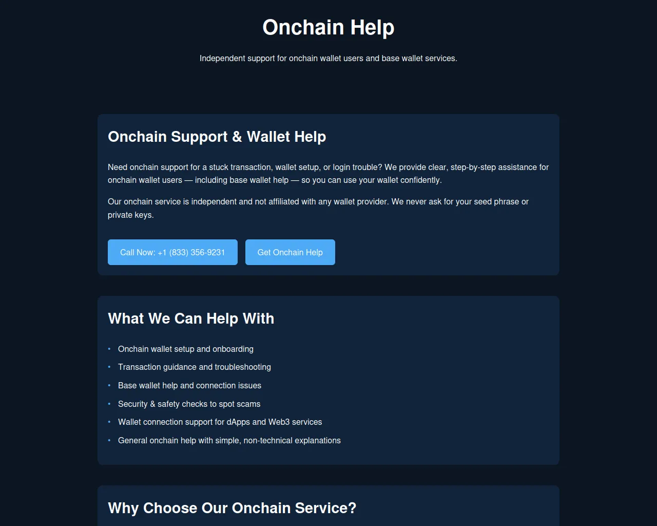 Screenshot of wallet-support-1ya.pages.dev
