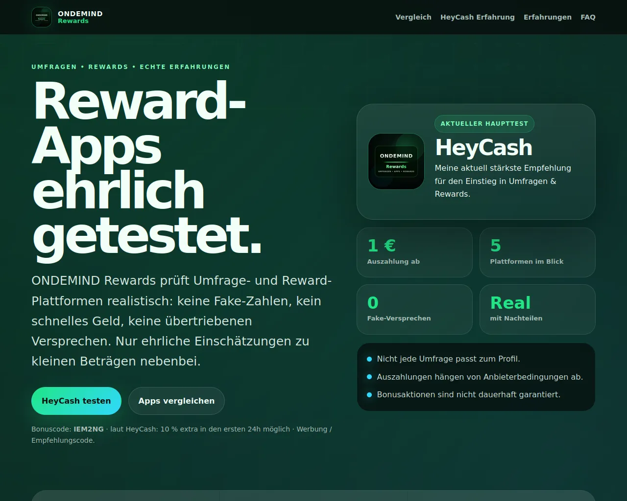 Screenshot of ondemind-rewards.de