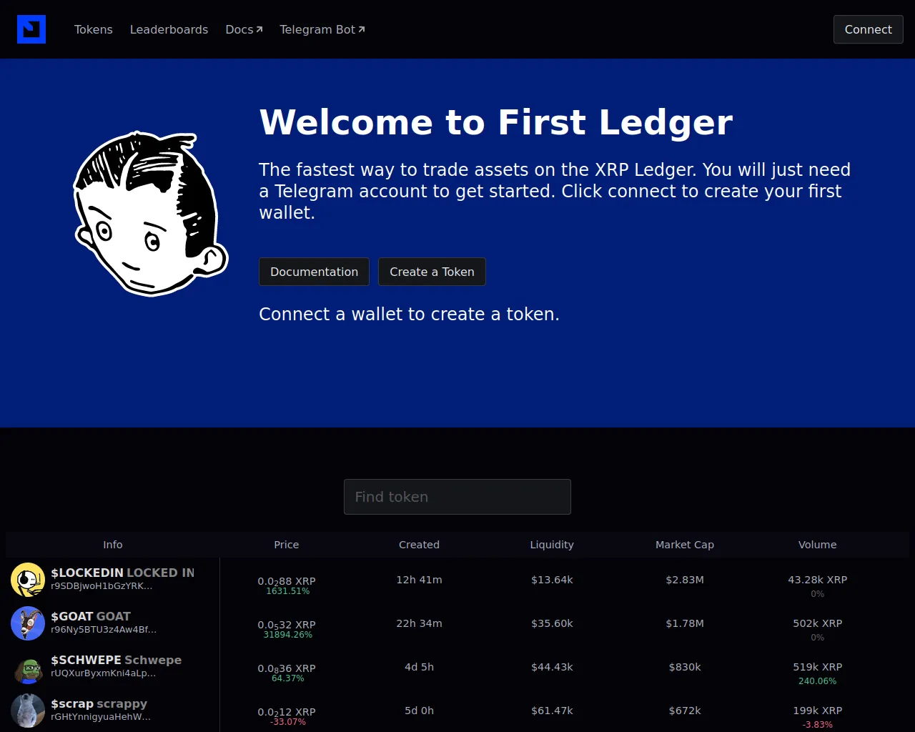 Screenshot of firstledgersinitiative.com