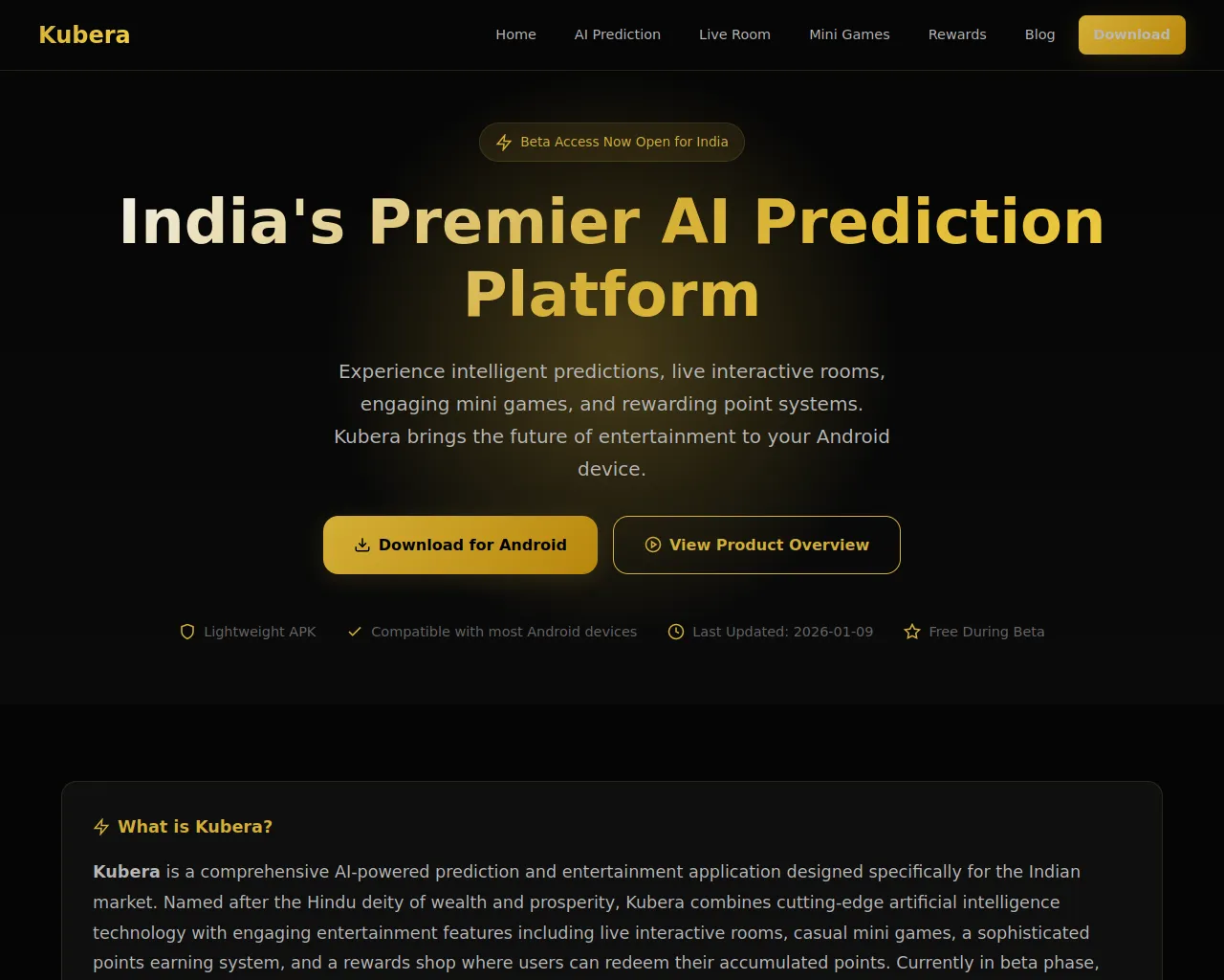 Screenshot of kuberaapp.com