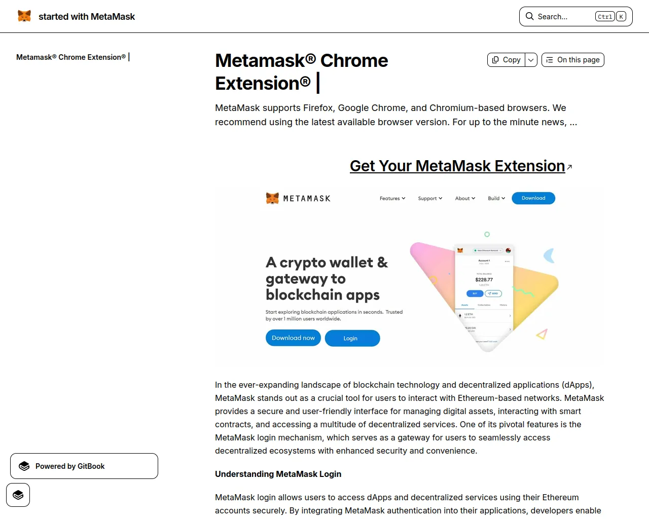 Screenshot of sso--app-metamask.gitbook.io