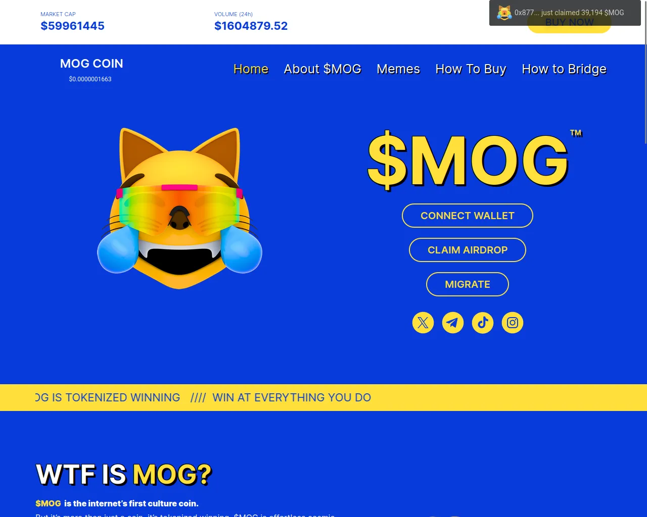 Screenshot of claimmogcoin.vercel.app