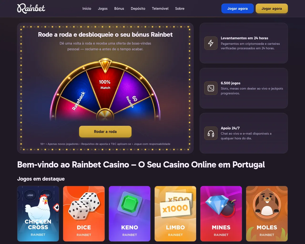 Screenshot of portugalrainbet.com