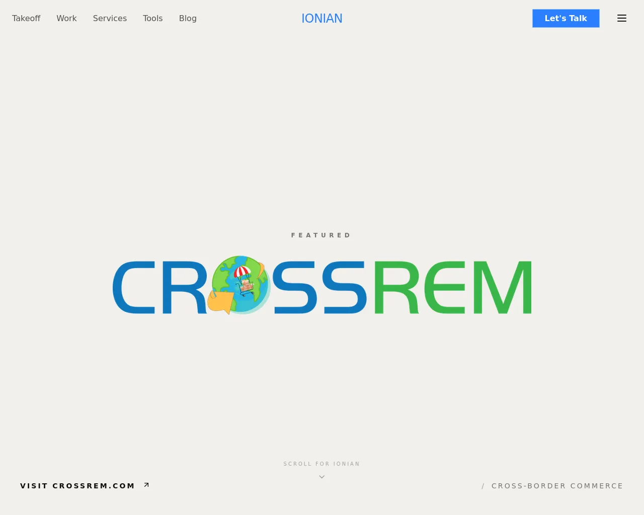 Screenshot of ionian.co