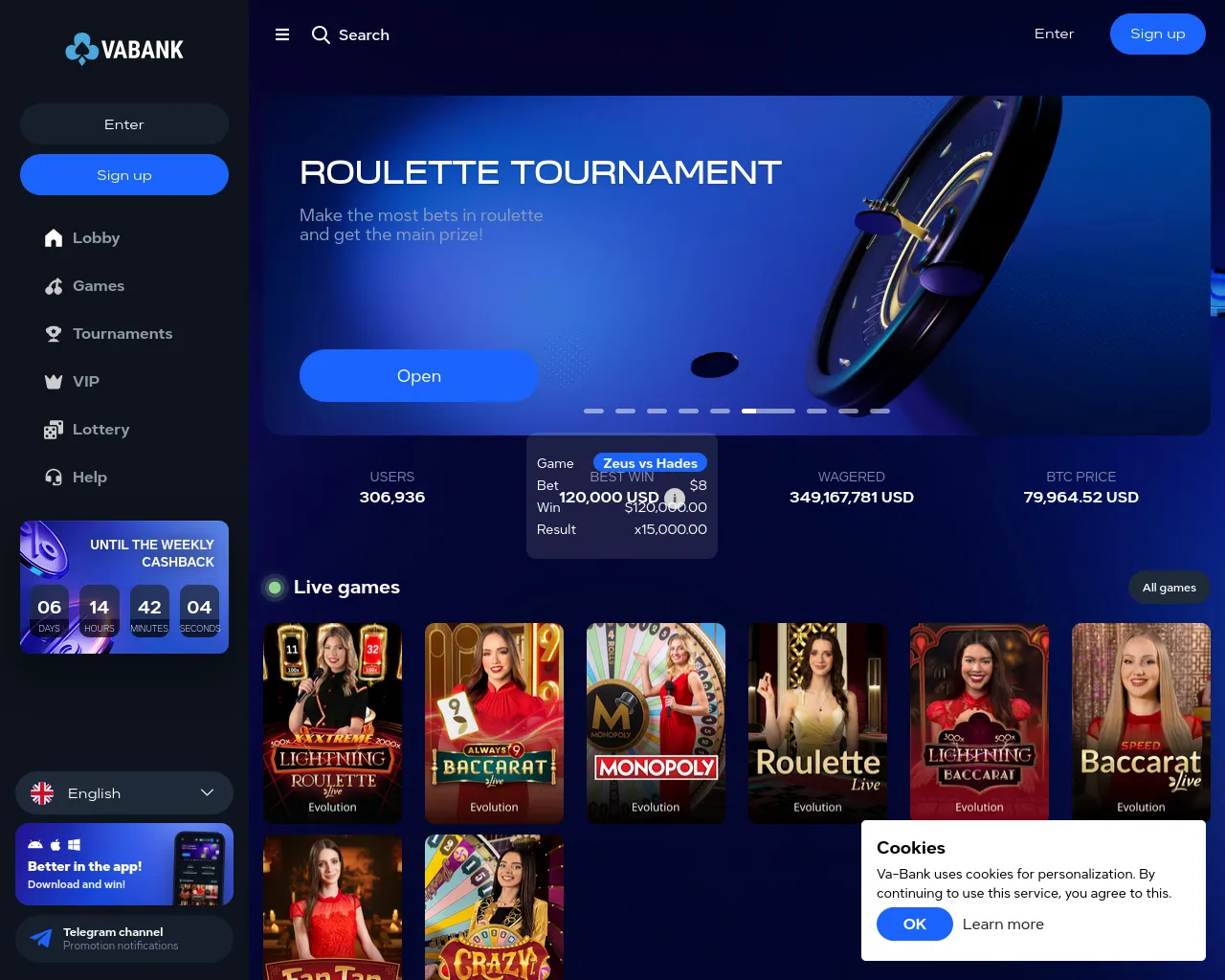 Screenshot of va-bank.casino