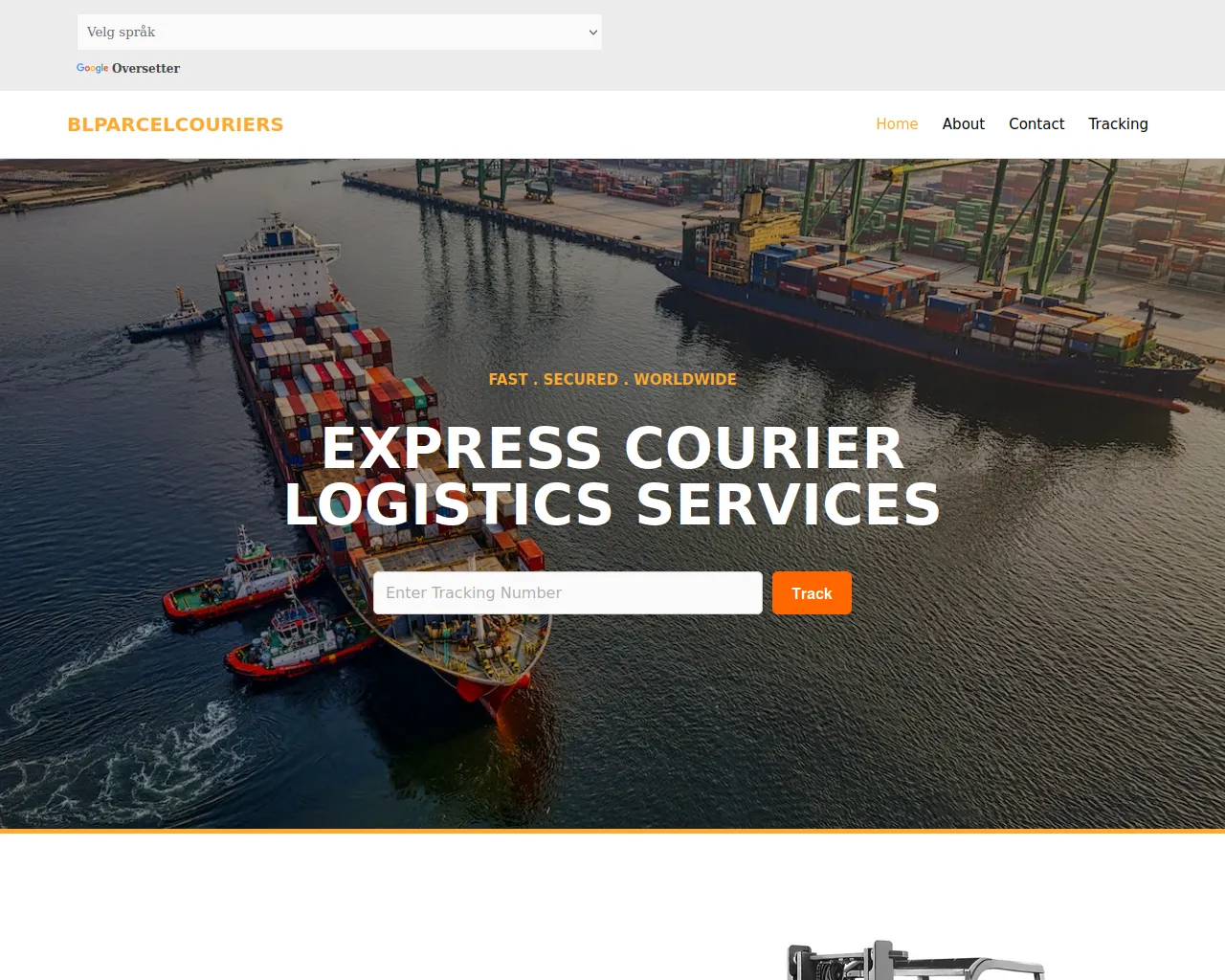 Screenshot of blparcelcouriers.com