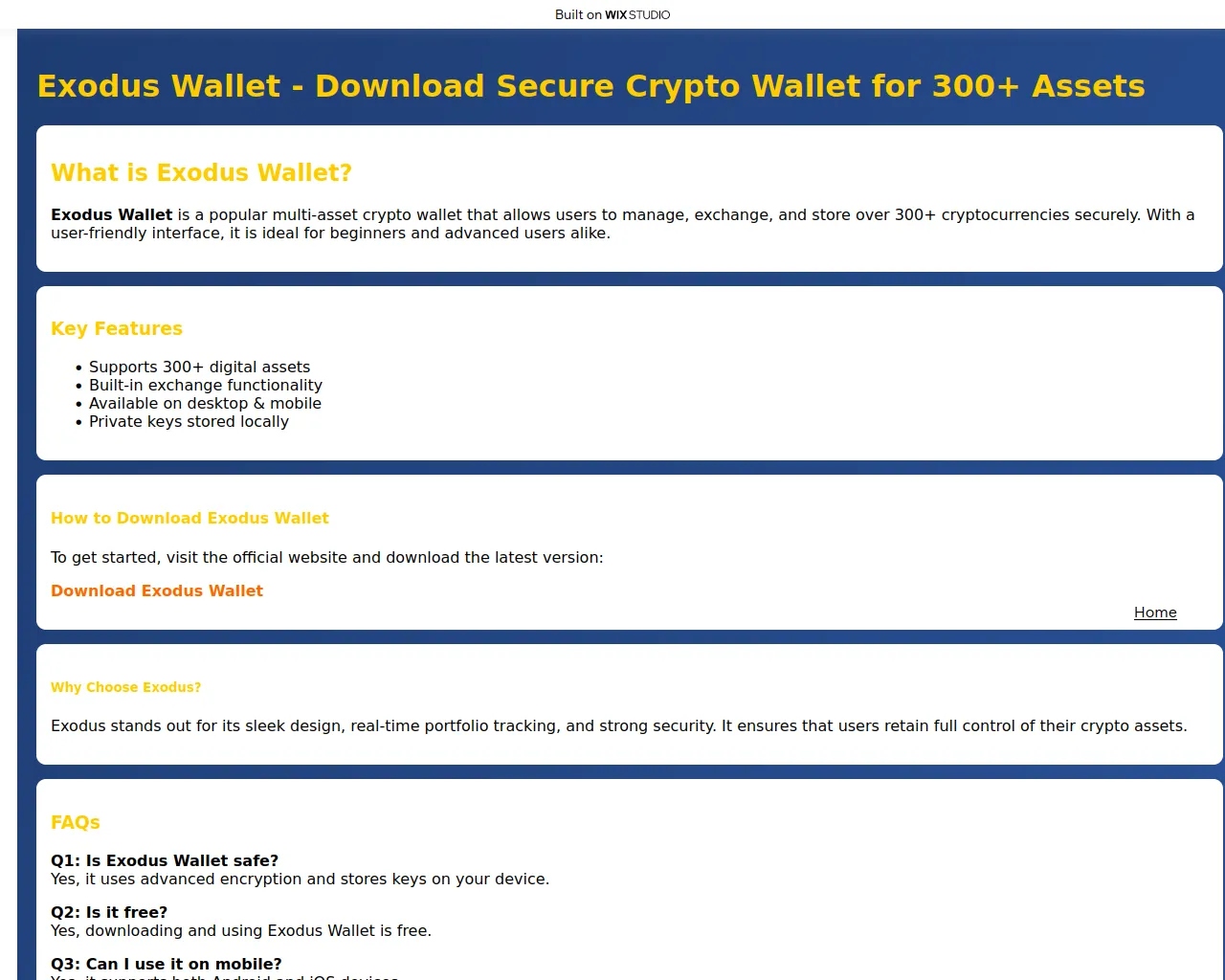 Screenshot of exdousapp-en.wixstudio.com
