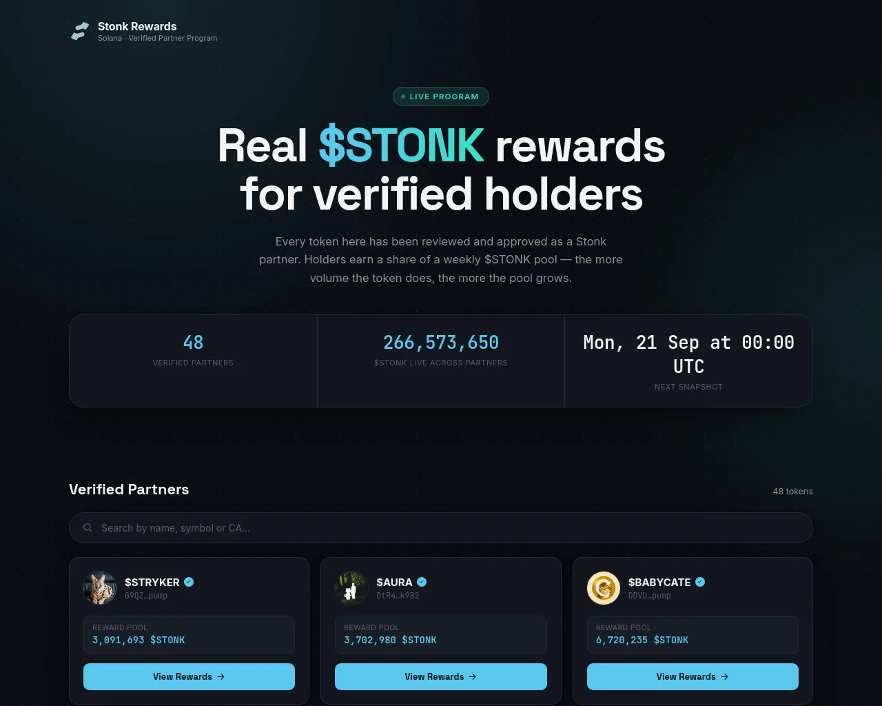 Screenshot of stonk-rewards.com