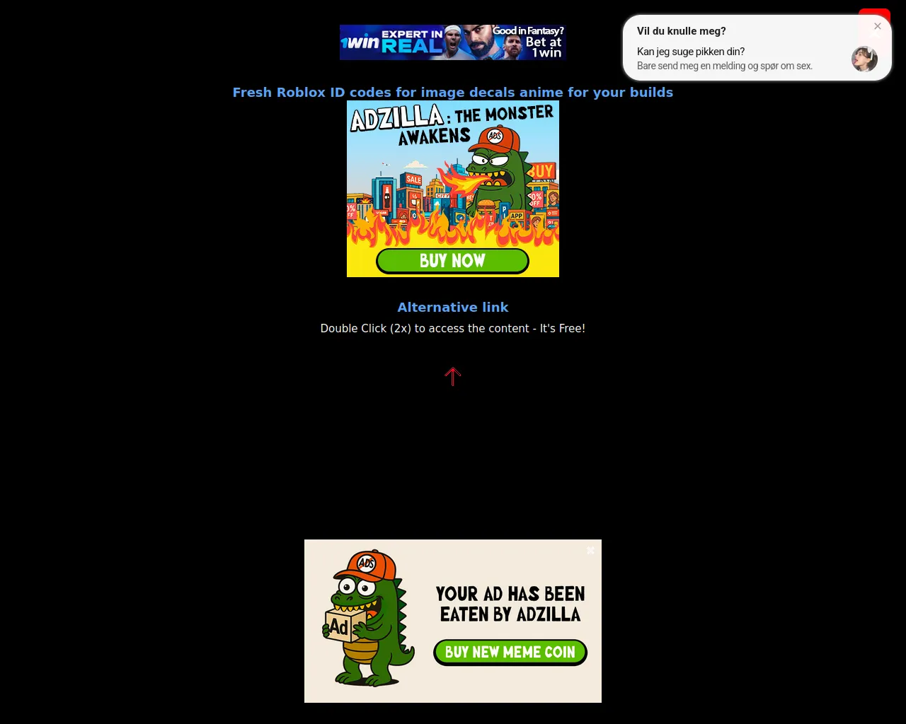 Screenshot of roblox-id-codes-for-image-decals-anime.pages.dev